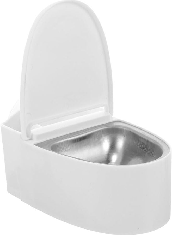 حاوية سجائر مثبتة على الحائط مقاومة للرياح بتصميم على شكل مرحاض مع غطاء للمنزل أو الحمام أو المكتب - Image 1